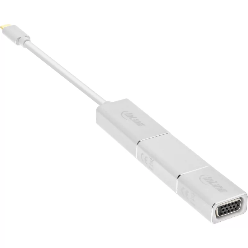 InLine USB ekrano keitiklių rinkinys 6-in-1, 4K/60Hz sidabrinis