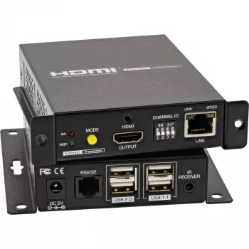 KVM prailgintuvas InLine 64601 4K HDMI USB per IP iki 100 m