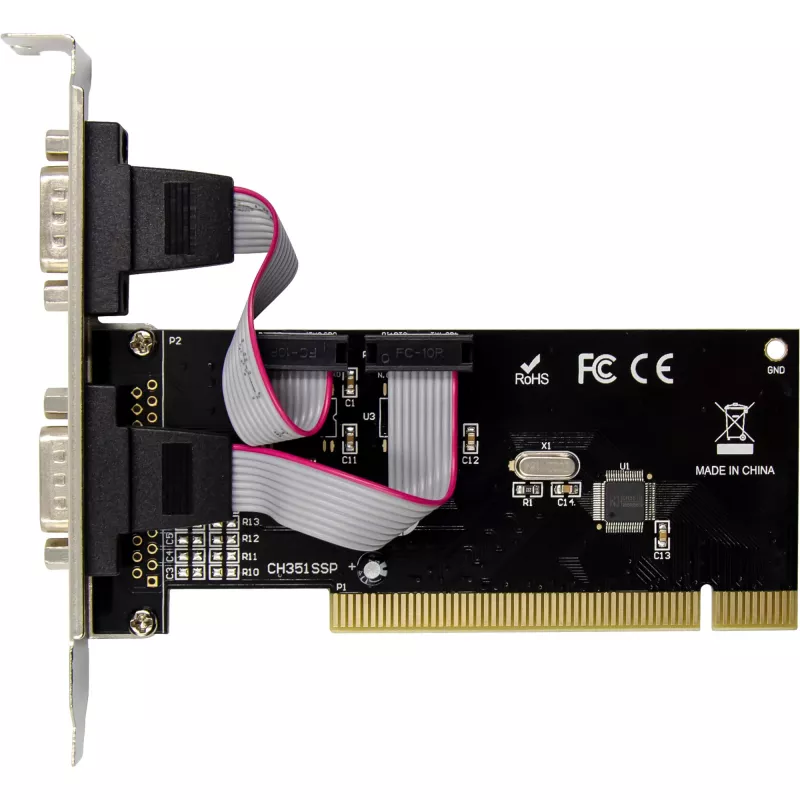 InLine PCI daugiafunkcinė valdiklio plokštė su 2 DB9 nuosekliaisiais prievadais