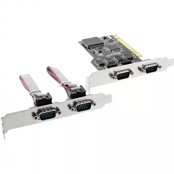 InLine PCI kelių I/O valdiklio kortelė su 4 DB9 nuosekliaisiais prievadais
