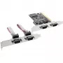 InLine PCI kelių I/O valdiklio kortelė su 4 DB9 nuosekliaisiais prievadais