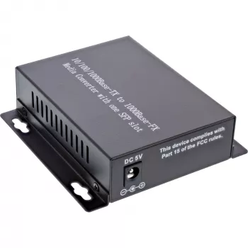 InLine 66659D Tinklo keitiklis varis–šviesolaidis 10/100/1000 Mb/s TP į SFP, vienmodis, 20 km