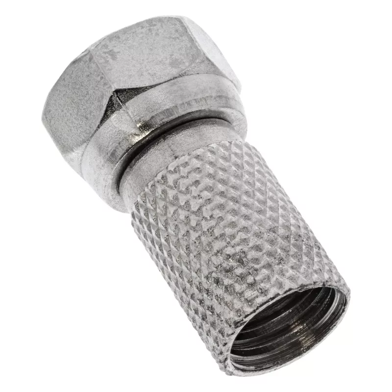 InLine F-Plug vyriškas jungtis koaksialiniam kabeliui, kabelio apvalkalas 7,5 mm