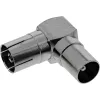 InLine Antenos koaksialinis adapteris IEC lizdas-kištukas kampuotas metalinis 69915M