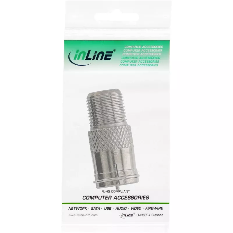 InLine adapteris F-Quick vyriškas SAT į F moterišką SAT 69923