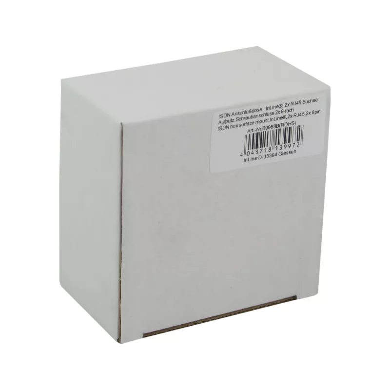 InLine ISDN sieninė rozetė 2x RJ45 moteriška 2x 8 prievadai 69988B
