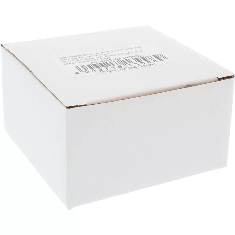 InLine ISDN sieninė lizdinė plokštė 2x RJ45 moteriška 2x 8 prievadų 69989C