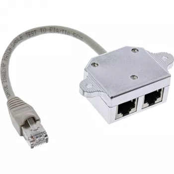 InLine Cat.5e ISDN T-Adapter RJ45 kištukas į 2x RJ45 lizdą 15 cm