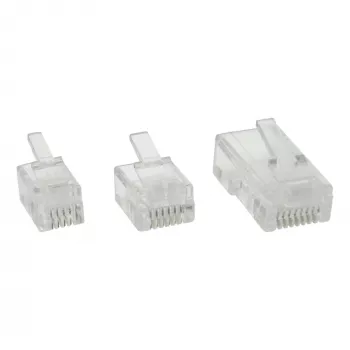 InLine Modular Plug 8P8C RJ45 lizdinis kištukas juosteliniam kabeliui ISDN, 100 vnt.