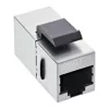 InLine RJ45 modulis moteriškas-moteriškas SNAP-In Cat.6 STP, juodas/sidabrinis