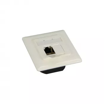 InLine Cat.6 Jungiamoji dėžutė 2x RJ45 moteris RAL9010 balta horizontali
