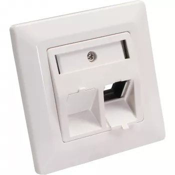 InLine rėmelis 2x RJ45 Bu/LSA įdėklui, Keystone SNAP-In, RAL9010