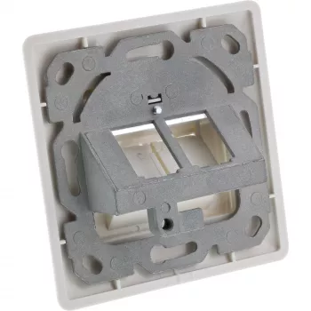 InLine rėmelis 2x RJ45 Bu/LSA įdėklui, Keystone SNAP-In, RAL9010