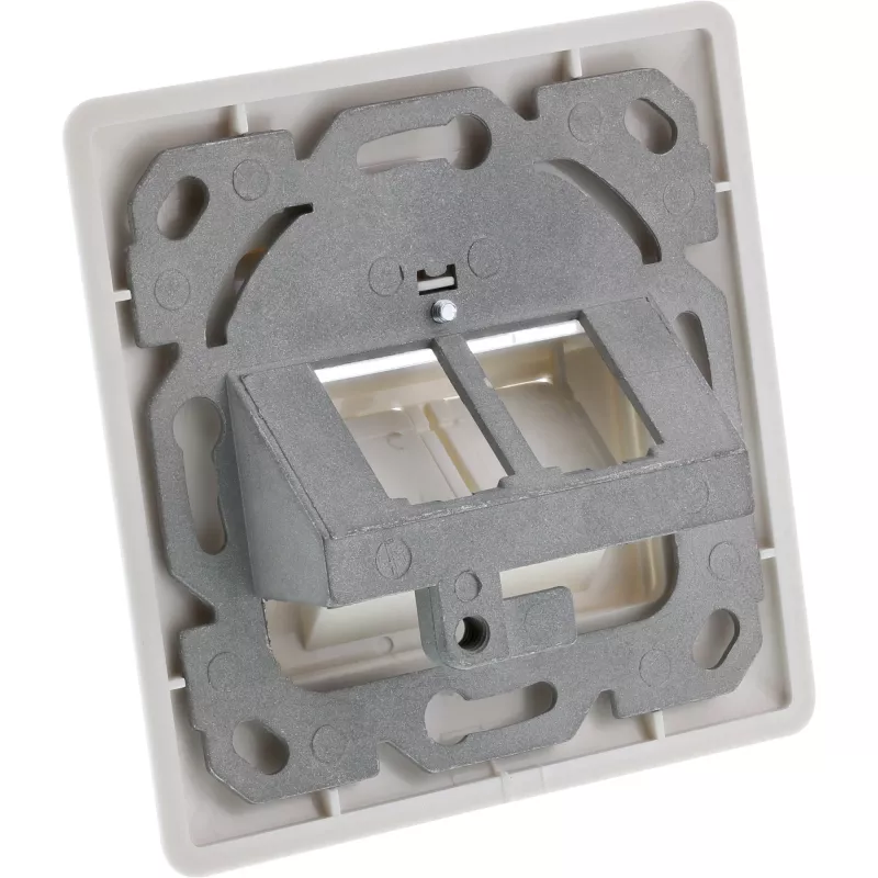 InLine rėmelis 2x RJ45 Bu/LSA įdėklui, Keystone SNAP-In, RAL9010