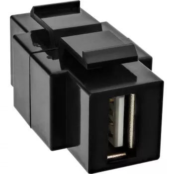InLine USB 2.0 Snap-In modulis, USB 2.0 A lizdas / lizdas, baltas korpusas