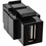 InLine USB 2.0 Snap-In modulis, USB 2.0 A lizdas / lizdas, baltas korpusas
