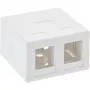 InLine paviršinė montavimo dėžutė keystone 2x RJ45 balta 76202B