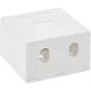 InLine paviršinė montavimo dėžutė keystone 2x RJ45 balta 76202B
