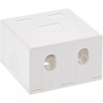 InLine paviršinė montavimo dėžutė keystone 2x RJ45 balta 76202B