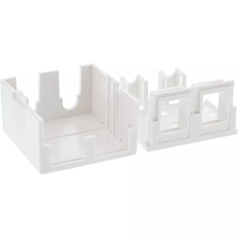 InLine paviršinė montavimo dėžutė keystone 2x RJ45 balta 76202B