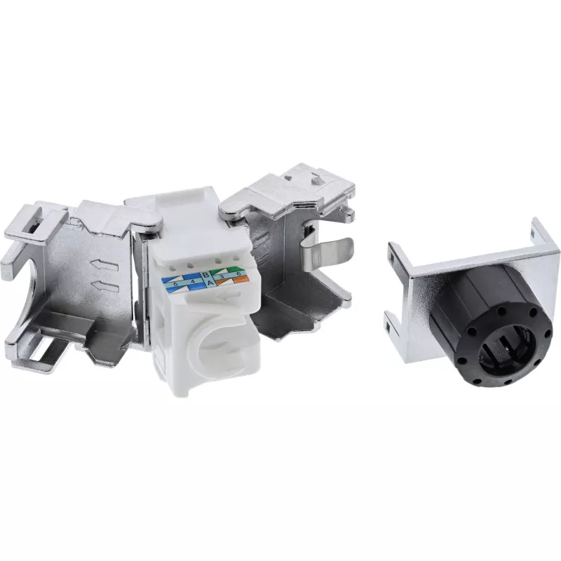 InLine Premium RJ45 Keystone Snap-In modulis Cat.6a su dulkių dangteliu