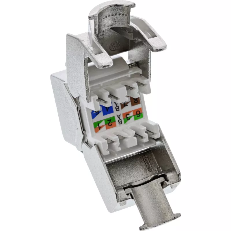 InLine RJ45 Keystone Snap-In modulis Cat.8.1 plokščias metalinis 1 vnt.