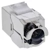 InLine Keystone RJ45 lizdas plonas, SNAP-In, Cat.6A, integruotas kabelio raištis
