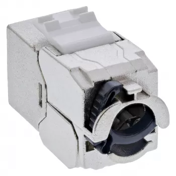 InLine Keystone RJ45 lizdas plonas, SNAP-In, Cat.8.1, integruotas kabelio užveržimas