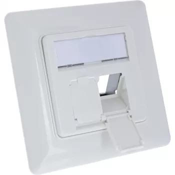 InLine rėmelio rinkinys 2x RJ45 keystone SNAP‑In, baltas RAL9010