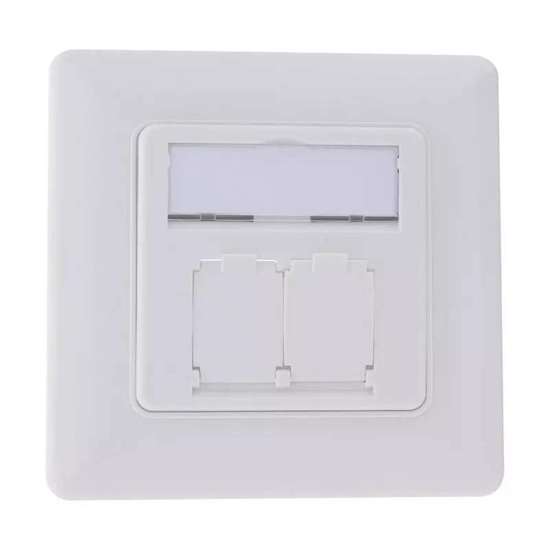 InLine rėmelio rinkinys 2x RJ45 keystone SNAP‑In, baltas RAL9010