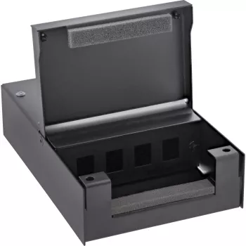 InLine paviršinė montavimo dėžutė keystone 4x RJ45 juoda 76202X