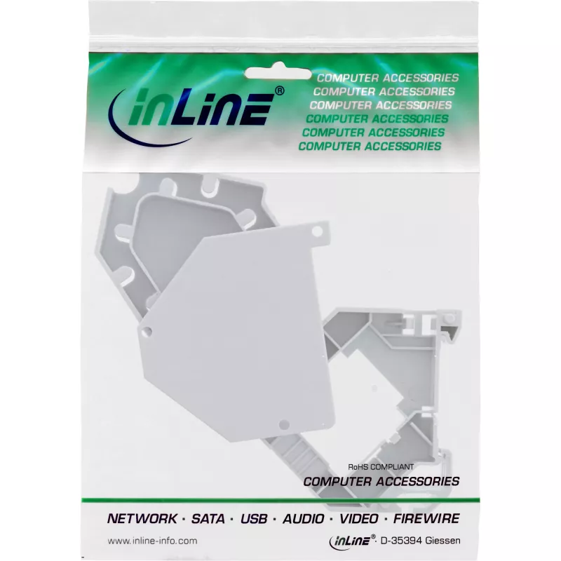 InLine Keystone laikiklis 1 prievado, SNAP-In, skirtas DIN bėgiui 76203C