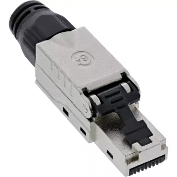 InLine RJ45 kištukas Cat.6A 500MHz, montuojamas vietoje, ekranuotas, su užsukamu dangteliu