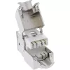 InLine Keystone RJ45 lizdas, ekranuotas, Cat.6A, pilkas, 8 vnt. pakuotė