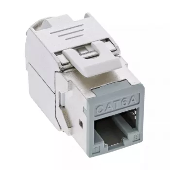 InLine Keystone RJ45 lizdas, ekranuotas, Cat.6A, pilkas, 8 vnt. pakuotė