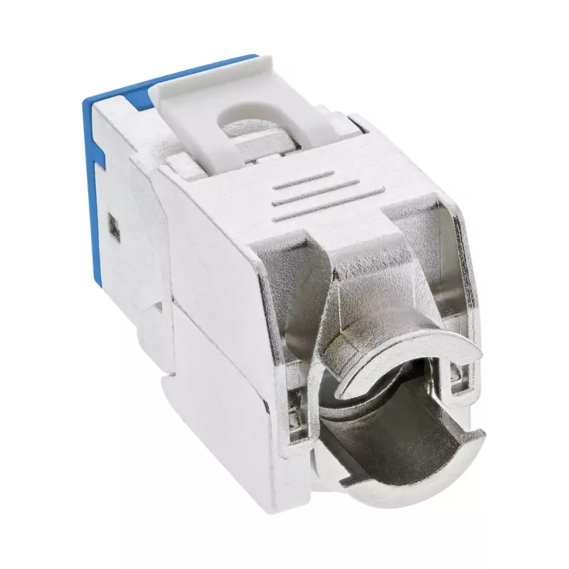 InLine Keystone RJ45 lizdas, ekranuotas, Cat.6A, mėlynas, 8 vnt. pakuotė