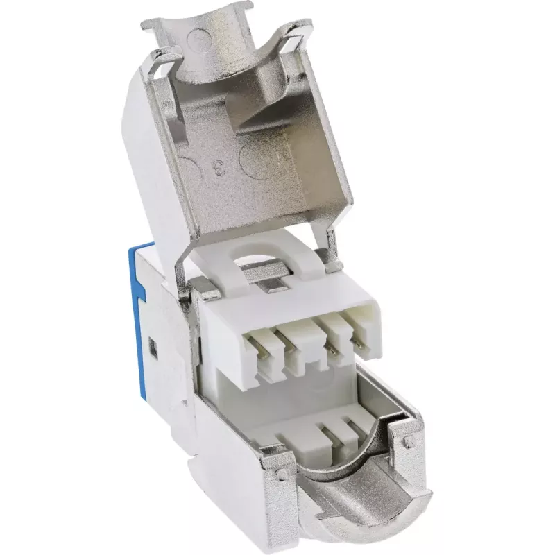 InLine Keystone RJ45 lizdas, ekranuotas, Cat.6A, mėlynas, 8 vnt. pakuotė