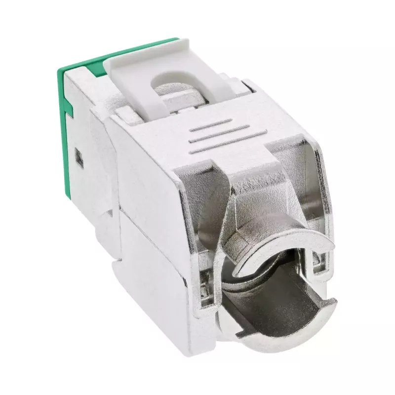 InLine Keystone RJ45 lizdas, ekranuotas, Cat.6A, žalias, 8 vnt. pakuotė