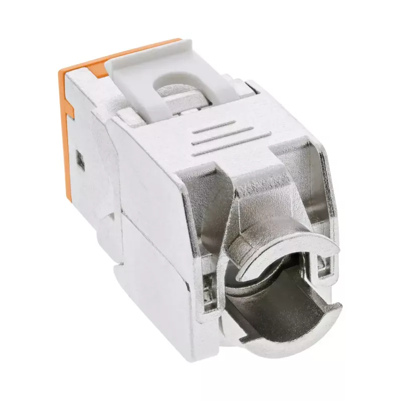 InLine Keystone RJ45 lizdas, ekranuotas, Cat.6A, oranžinis, 8 vnt. pakuotė