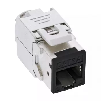 InLine Keystone RJ45 lizdas, ekranuotas, Cat.6A, juodas, 8 vnt. pakuotėje