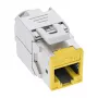 InLine Keystone RJ45 kištukinis lizdas, ekranuotas, Cat.6A, geltonas, 8 vnt. pakuotė