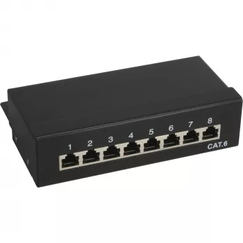 InLine Patch Panel Cat.6 8 prievadų stalinis juodas RAL9005