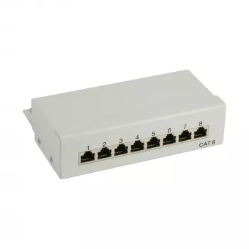 InLine Patch Panel Cat.6 8 prievadų darbalaukio pilkas RAL7035