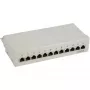 InLine Patch Panel Cat.6 12 prievadų, montuojamas ant stalo / sienos, šviesiai pilka RAL7035