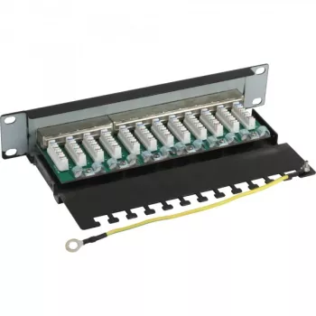 InLine Patch Panel 10 inch Cat.6 12 prievadų 1U juodas RAL9005