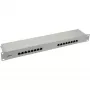 InLine Patch Panel Cat.6 16 Port 19 colių 1HE šviesiai pilka RAL7035