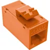 InLine Keystone RJ45 lizdas, neekranuotas, Cat.6A, 8 vnt., oranžinė