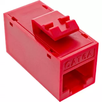 InLine Keystone RJ45 lizdas, neekranuotas, Cat.6A, 8 vnt., raudoni
