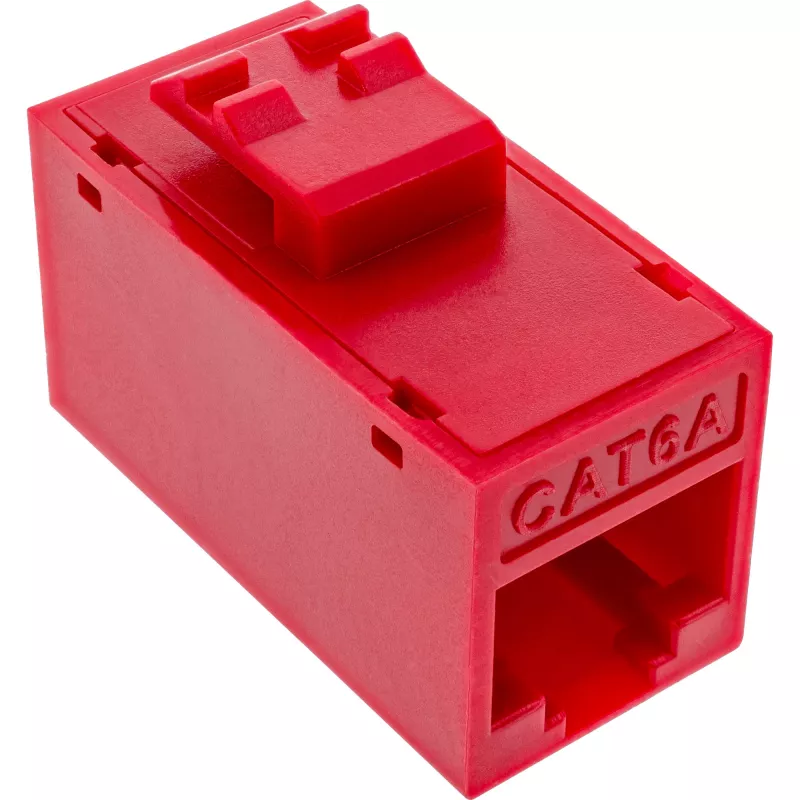 InLine Keystone RJ45 lizdas, neekranuotas, Cat.6A, 8 vnt., raudoni