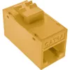 InLine Keystone RJ45 lizdas/kištukas, neekranuotas, Cat.6A, 8 vnt., geltonas